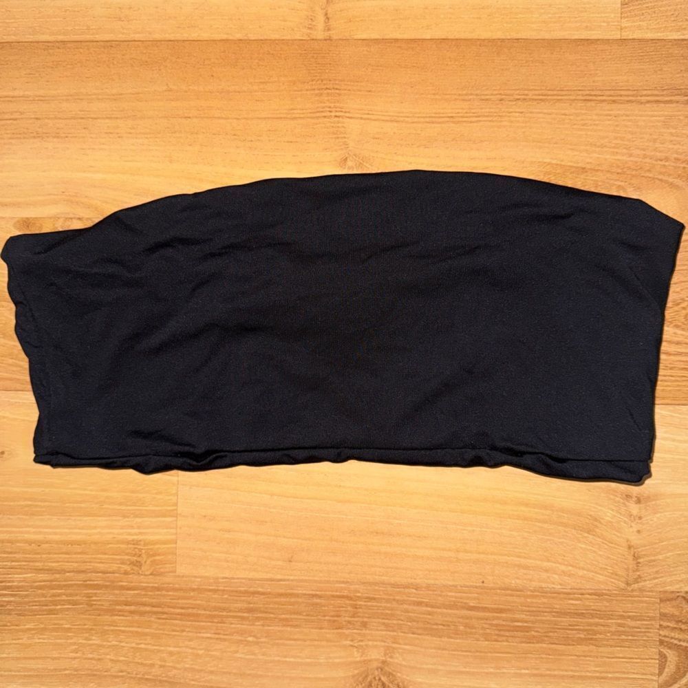 White Fox Black Bandeau Top